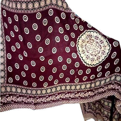 Maroon 2.5 Meter Long Breathable And Washable Printed Rayon Dupatta