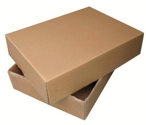 Biodegradable Matte Finished Plain Kraft Paper Single Wall 3 Ply Rectangular Boxes