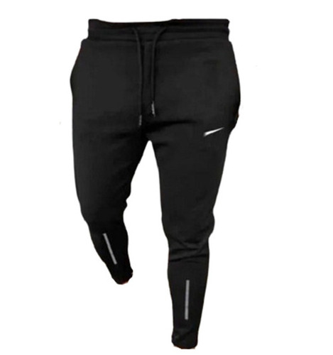 Washable And Breathable Slim Fit Casual Wear Plain Cotton Mens Track Pants - Cotton Material, Customized Sizes, Black Color | Perfect For Formal & Casual Wear