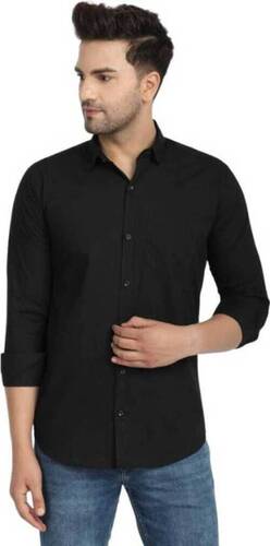 Regular Fit Button Closure Plain Dyed Casual Wear Cotton Shirt For Men'S Age Group: 18 To 45