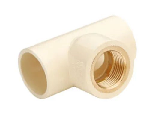 Hot And Cold Water Compatible Low Density Plastic White Cpvc Tee Fitting