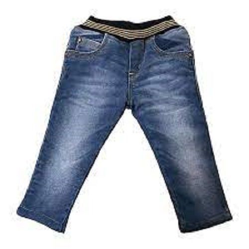 Washable And Comfortable Regular Fit Plain Dyed Kids Denim Blue Jeans Age Group: 9-10 Years