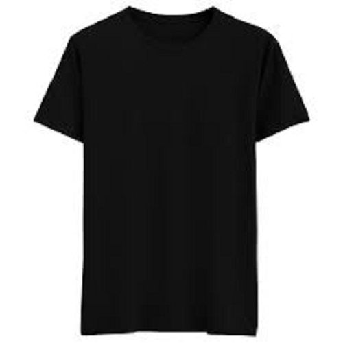 Black Colour Cotton T-Shirts For Boys Age Group: Adult