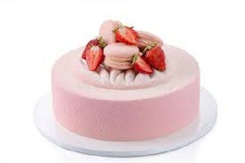 Pastry Form 500 Gram Weight Tasty And Healthy Strawberry Mousse Cake Shelf Life: 3 Days