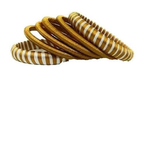 Fashion Noori Golden Color Plastic Silk Thread Bangles