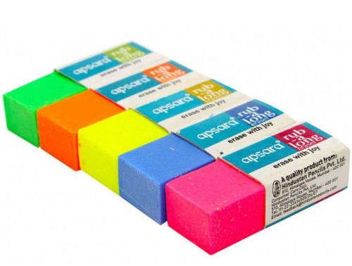 Pen-Shaped Rectangular Non Dust Soft And Smooth Rubber Apsara Erasers For Removing Mistakes