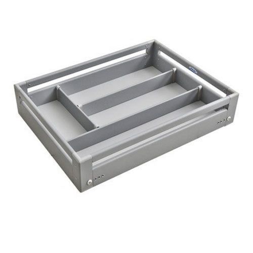 Grey Light Weight Endless Usage Gourmet Style Aluminum Cutlery Organizer Tray