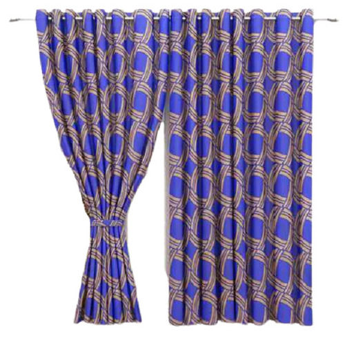 Shrink Resistant Polyester Lightweight Geometric Print Designer Window Curtain