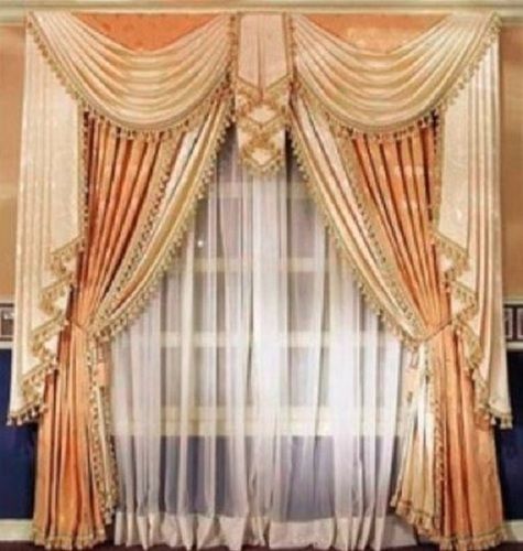 Shrink Resistant Pure Silk Lightweight Designer Decorative Curtain For Window