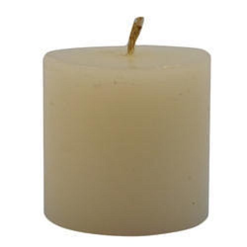 Cream Color Sharp Fragrance Pillar Shaped Cotton Wick Handmade Gel Wax Candles
