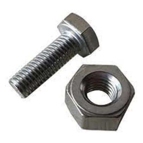 Silver High Performance Corrosion Resistance Long Lasting Term Service Mild Steel Bolt Nut