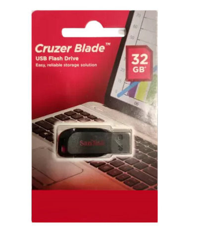 External Data Storage Cruzer Blade 32 Gb Usb Flash Pendrive  Application: Computers And  Laptops