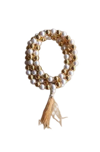 12 इंच लंबा और 200 ग्राम वज़न वाला 108 गोल माला बीडेड नेकलेस