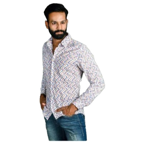 Mens Collar Neck Full Sleeves Shirt - Collar Style: Straight