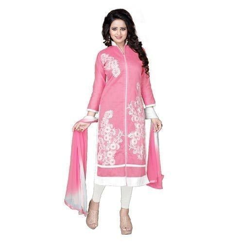 Multiple Color Quick Dry And Washable Full Sleeves Printed Cotton Silk Suit For Ladies