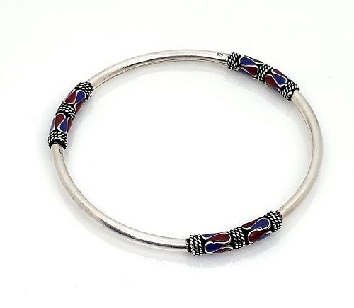 Designed Silver Bangles For Women