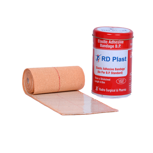 Cotton Adhesive Plaster Bandage - 2 Mtr, Skin Color, Disposable Crepe Dressing, 100% Cotton Material