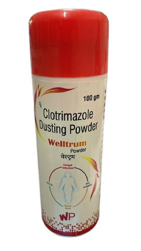 White Welltrum Clotrimazole Dusting Powder - 100Gm