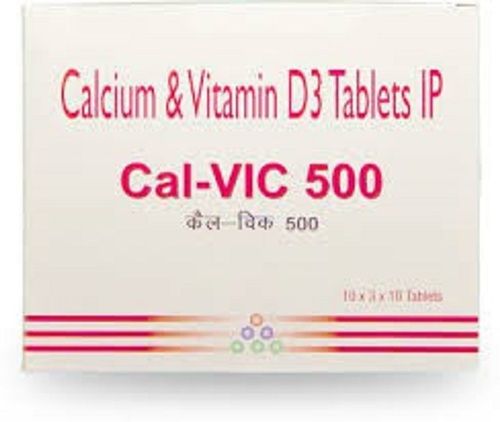 Cal-Vic 500 Calcium And Vitamin D3 Tablet Shelf Life: 2-3 Year