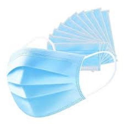 A Grade Sky Blue 3 Ply Disposable Surgical Face Masks With Earloop
