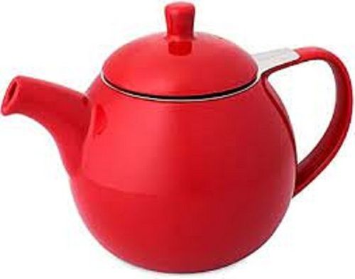 Environmental Friendly Plain Round Shape Ceramic Tea Pot