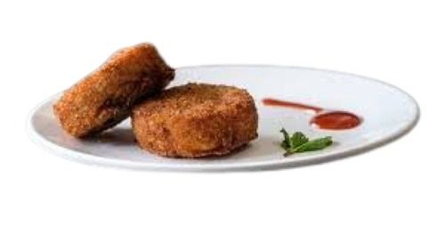 Brown Round Shape Fried Spicy Vegetable Cutlet 