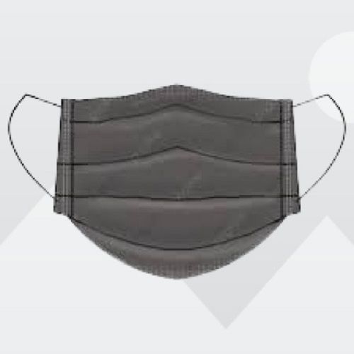 Grey Plain Environmental Friendly Disposable Face Mask 