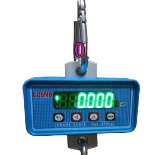 Portable 300 Kg Capacity Digital Hanging Crane Scale With External Calibration - Color: Blue