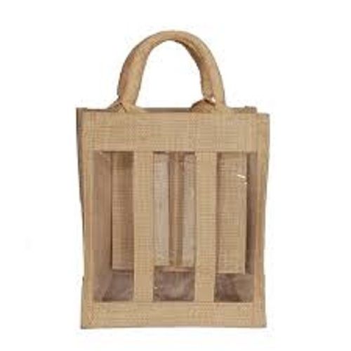 Plain Loop Handel Type Bottle Jute Bags For Carrying Everyday Items