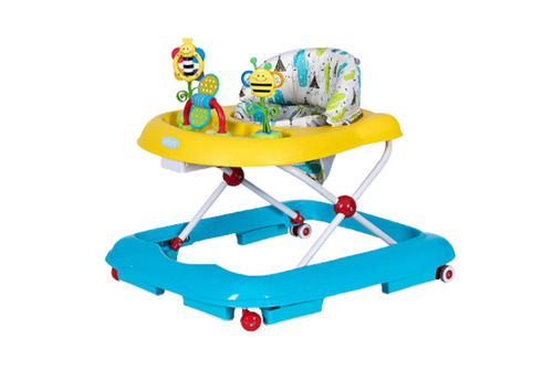 Multicolor Adjustable Height And Toys Plastic Body Baby Walker With Rollers