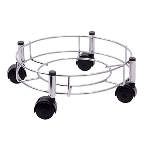 Free Standing Corrosion Resistance Round Stainless Steel Cylinder Trolley  Application: Indoor