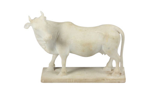 White Marble Modern Arts Antique Imitation Cow Statues