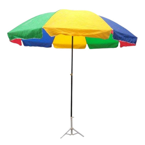 आउटडोर के लिए स्टैंड के साथ 6-फुट पॉलिएस्टर फ़ैब्रिक और एल्युमिनियम हैंडल गार्डन अम्ब्रेला