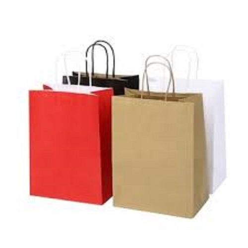 Unicolor Offset Printing Rope Handle Security Disposable Plain And Simple Paper Bags