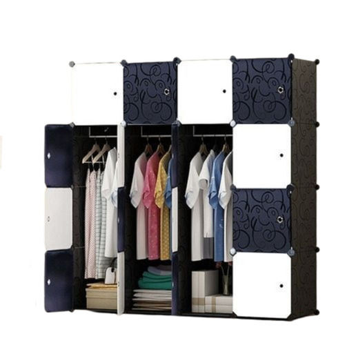 Handmade 180X47X180 Cm ,Solid Wood Matt Finish Modular Portable Wardrobe For Indoor Furniture