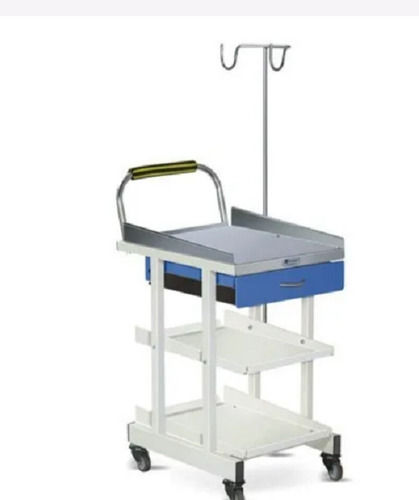 Stainless Steel Hospital Ecg Machine Trolley With Wheels 