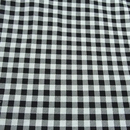 60 Inches 1.54 Gram Per Cubic Meter Skin Friendly Cotton Check Fabric