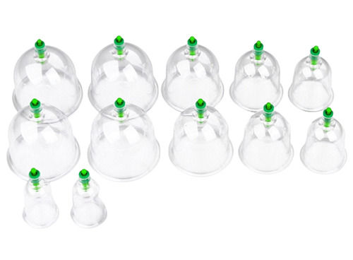 12 Pieces Reusable Glass Hijama Cups Set For External Body Therapy Age Group: Adults