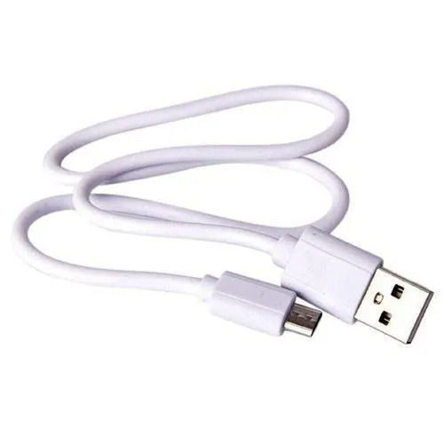 White 5-12V 2.4Amp Fast Charging Android Operation Rubber Plastic Data Cable