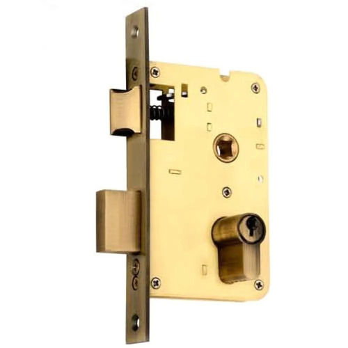 160x75x22 Mm Rectangular Polished Brass Mortise Lock For Door