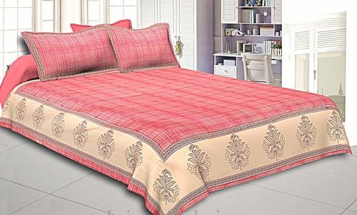 264.16x299.72 Cm Printed Pure Cotton Double Size Bed Sheet 