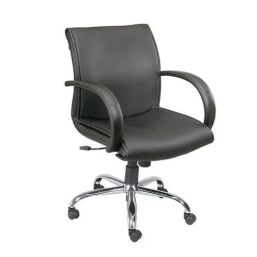 Machine Made Eco Friendly Stainless Steel And Leather Rotatable Conference Chair