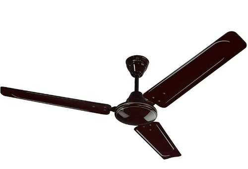 Three-Blade Ceiling Fan - 1200mm Aluminum Blades, 50 Watt Power, 220 Volt Voltage | Elegant Brown Finish, 3-Speed Operation, 300 RPM Airflow