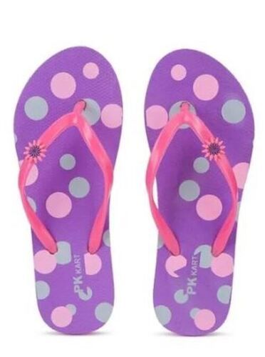 Multicolor Comfortable Daily Wear Digital Printed Rubber Slipper For Ladies