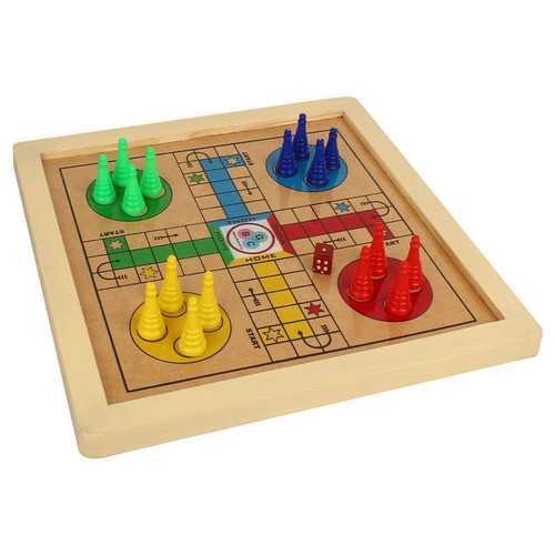12X12 Inches Eco Friendly And Color Coated Square Wooden Ludo