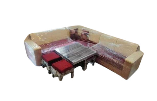Modern L Shape Sofa Set - Velvet Fabric, Contemporary Design, Indian Style, Elegant Comfort, Perfect for Home Decor