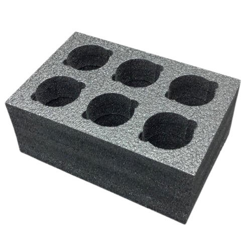 Black 12X4 Inch Rectangular Matte Finish Light Weight Epe Foam Fitment