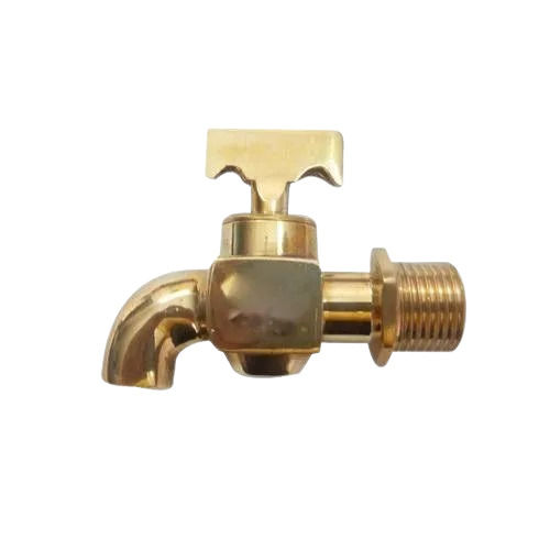 Golden 25 Mm 400 Grams Oval Rust Proof Glossy Finished Brass Water Tap