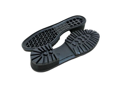 Black 18 Mm Thick Waterproof Non Slip Solid Rubber Sole For Shoes 