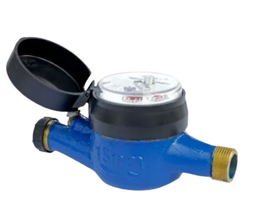 15 Mm 2.6 Kg Color Coated Plastic And Brass Residential Water Meter